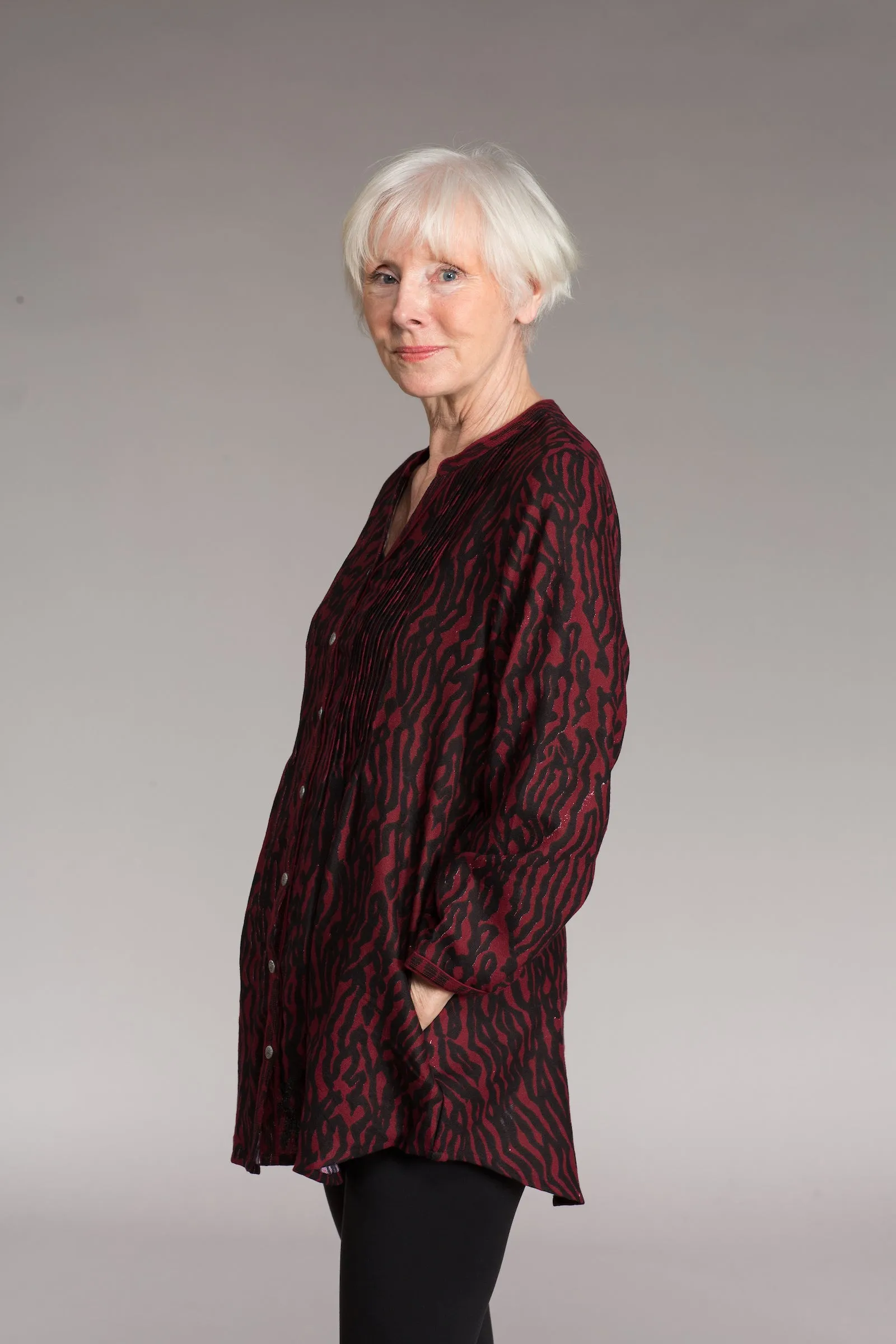 Shimla Tunic Sustainable Moss Crepe In Hand Dye  - Only in Size M