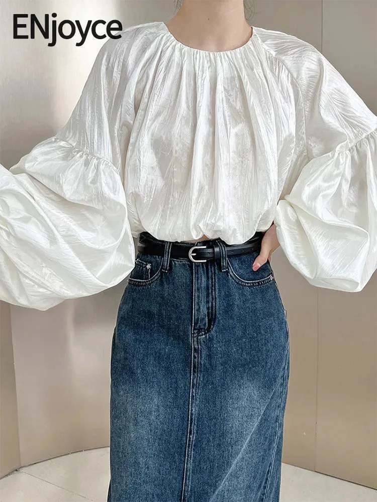 Shoulder Mesh Spliced Embroidered Tops Blusa Chifon Blouse