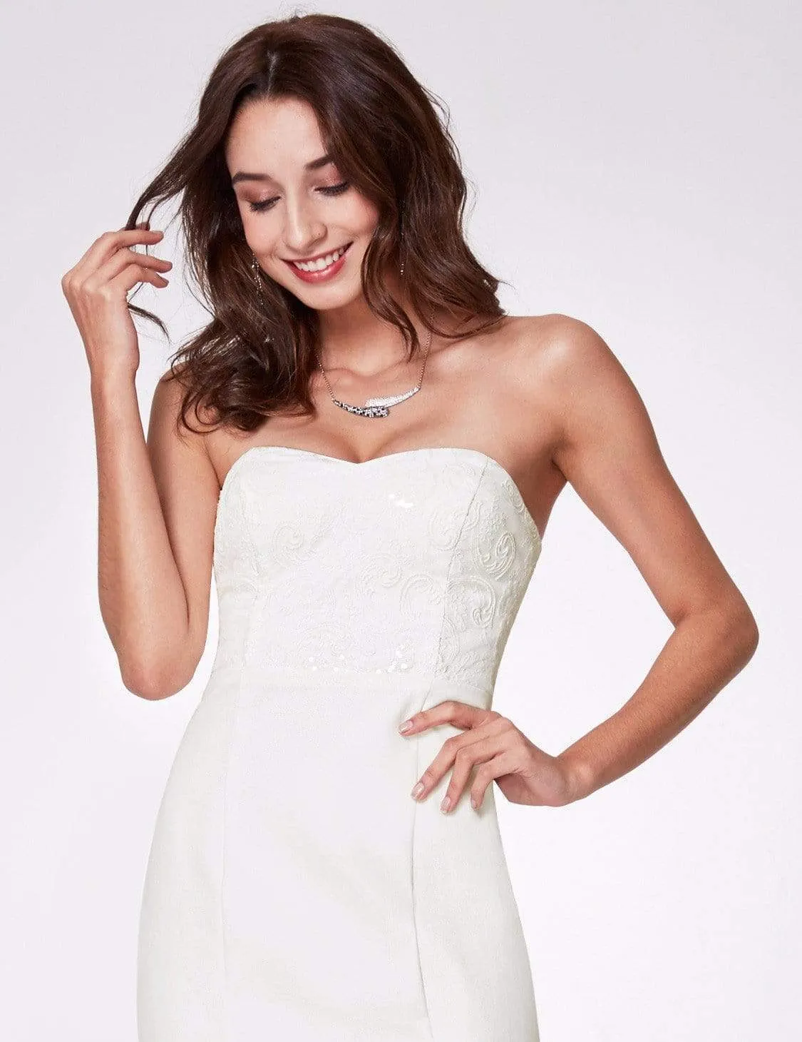 Strapless High Low Cocktail Dress