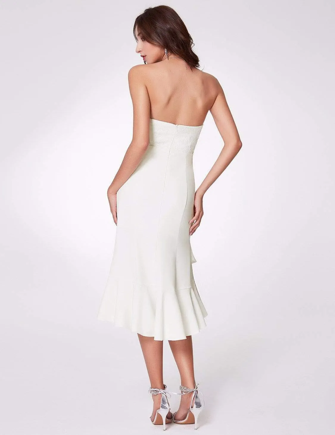 Strapless High Low Cocktail Dress