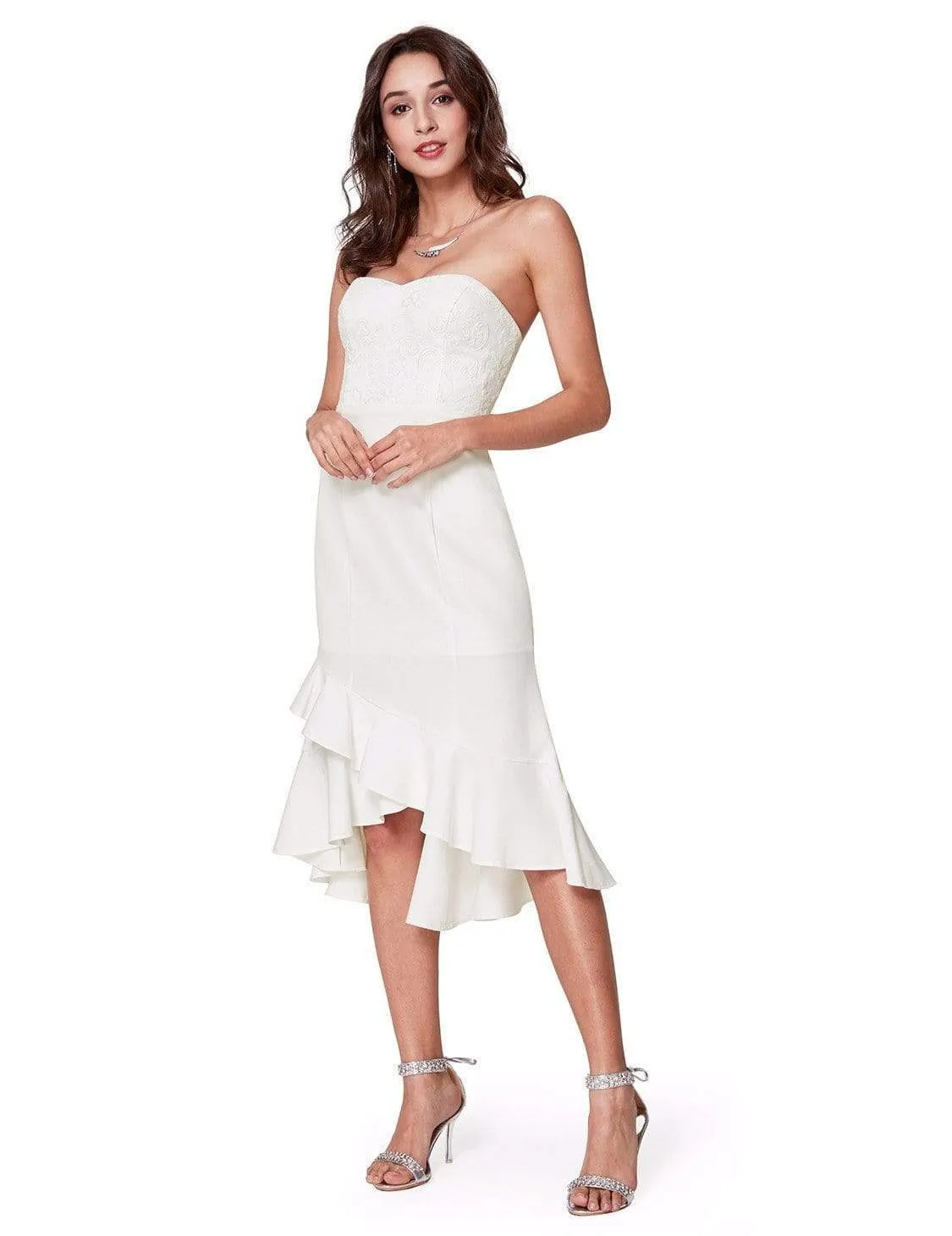 Strapless High Low Cocktail Dress