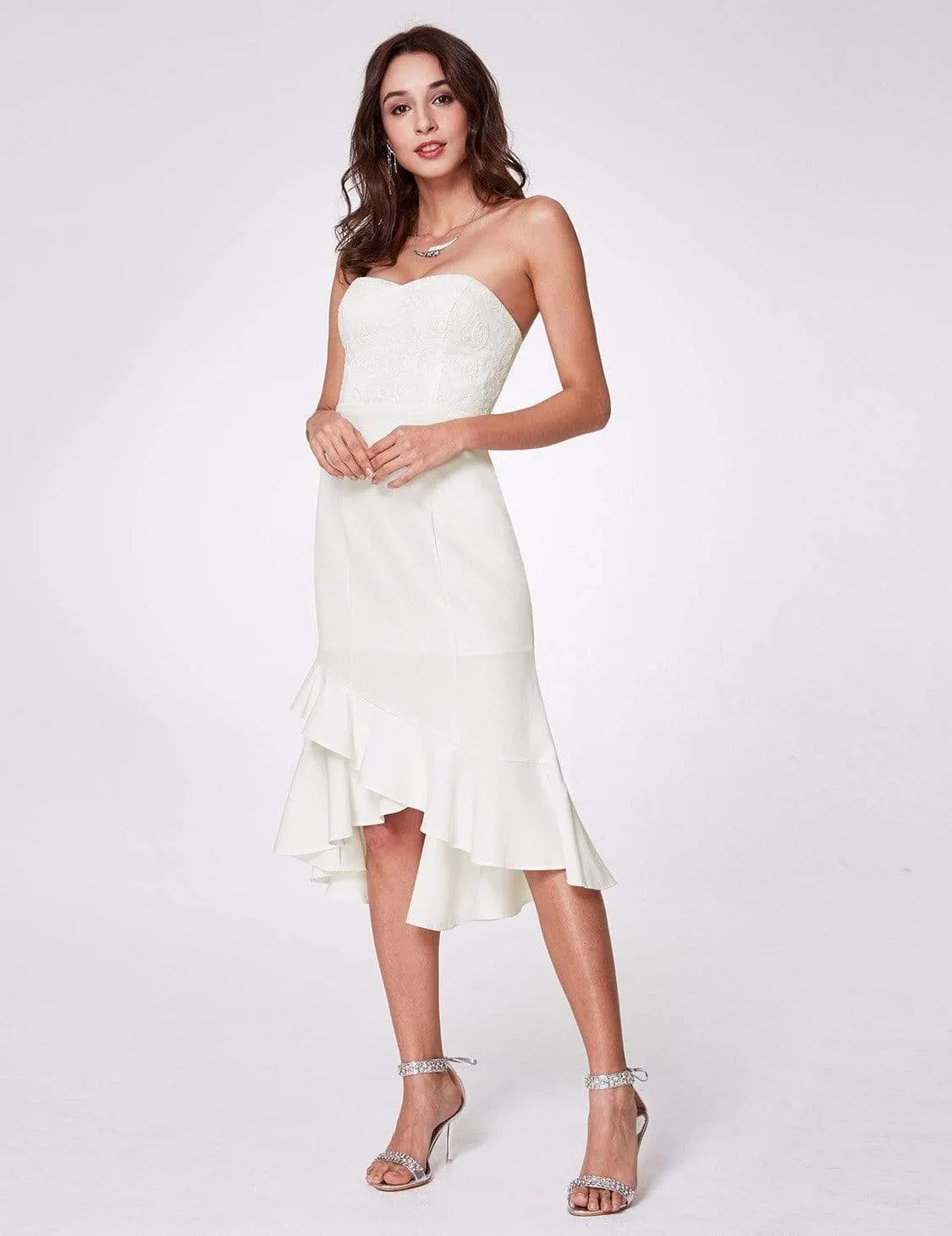 Strapless High Low Cocktail Dress