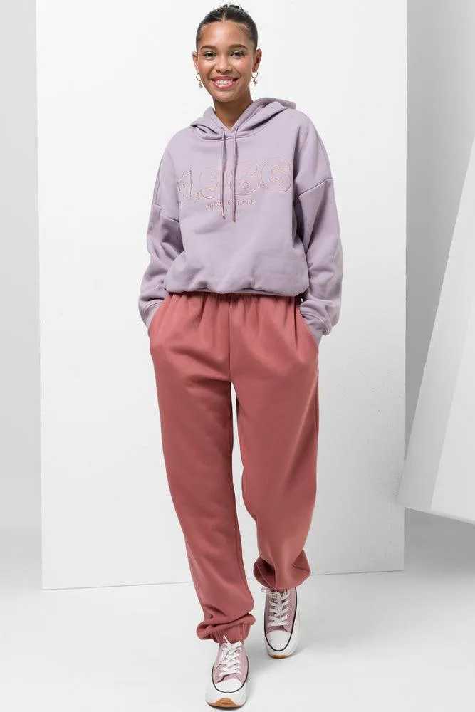 Trackpants With Elasticated Cuff Pink