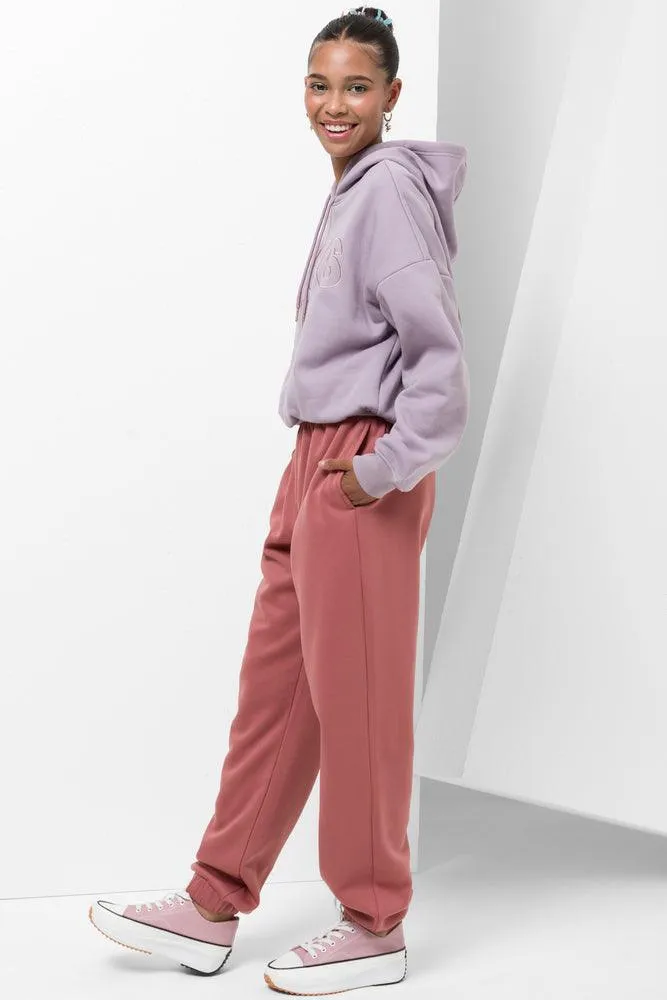 Trackpants With Elasticated Cuff Pink