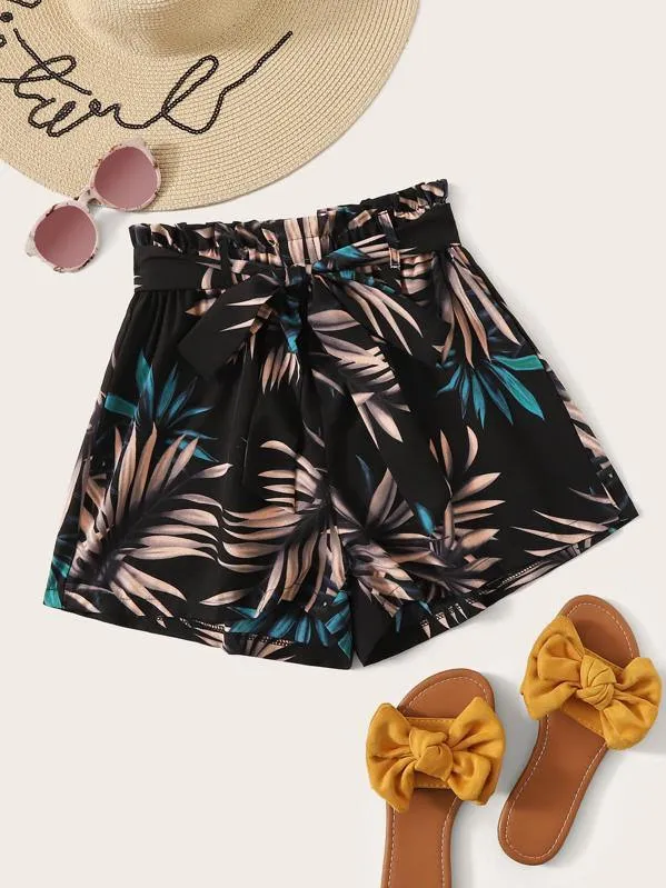 Tropical Paperbag Shorts