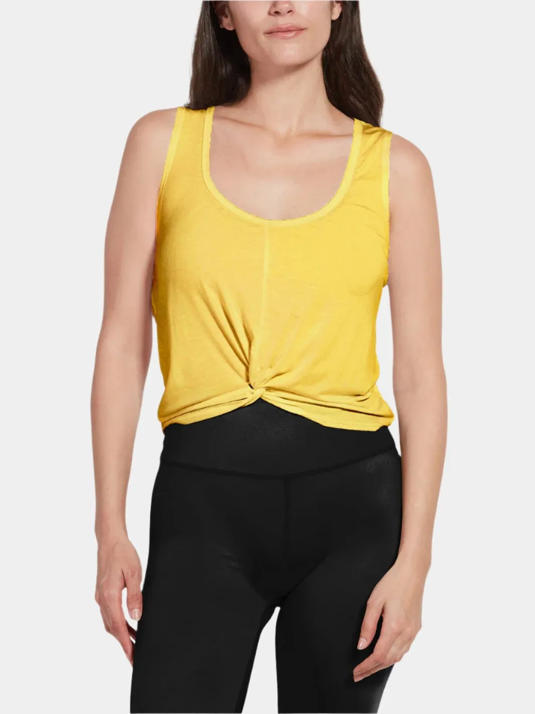 Twist Front Scoop Neck Tank Top