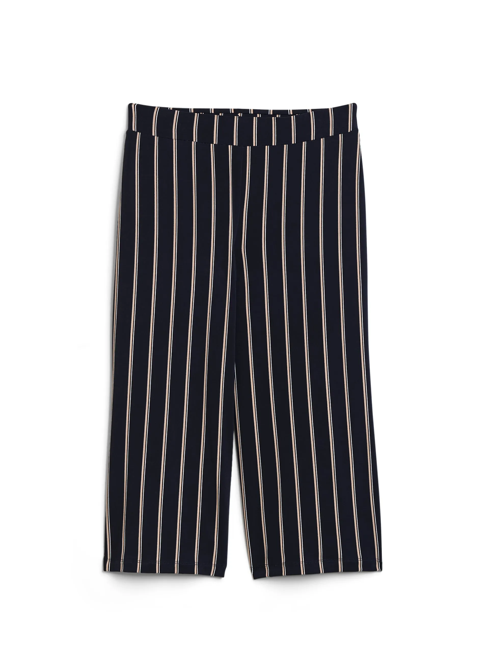 Vertical Stripe Pull-On Capris