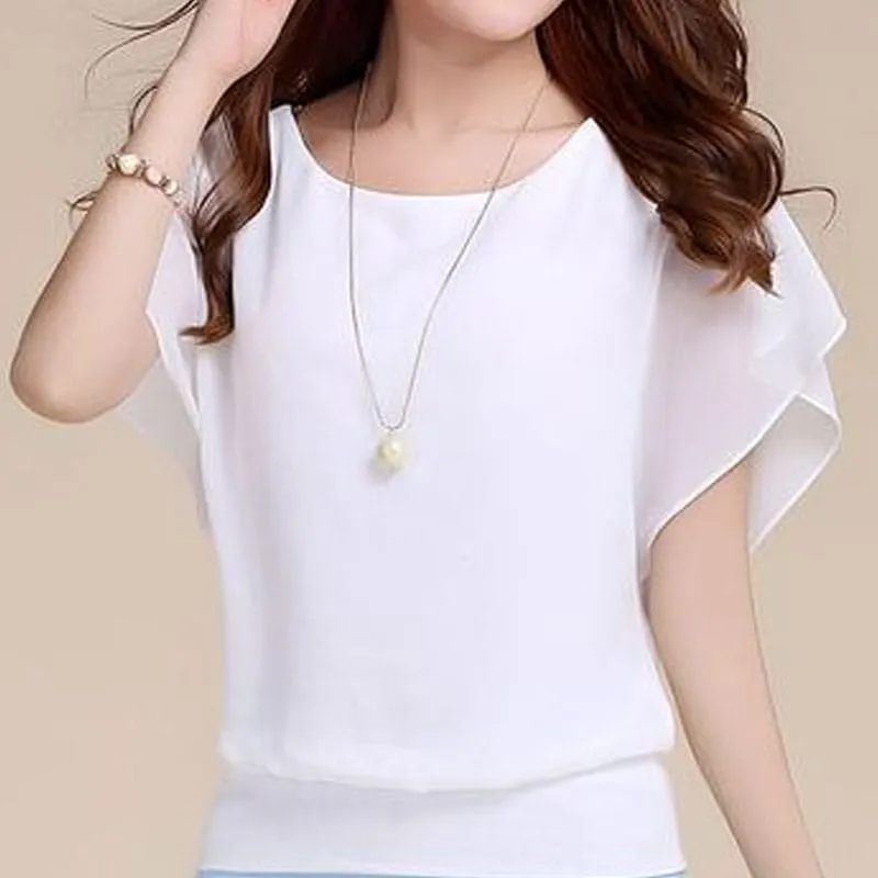 Women's Regular Cover Sleeve Solid Color Shirts & Blouses 398513 - M