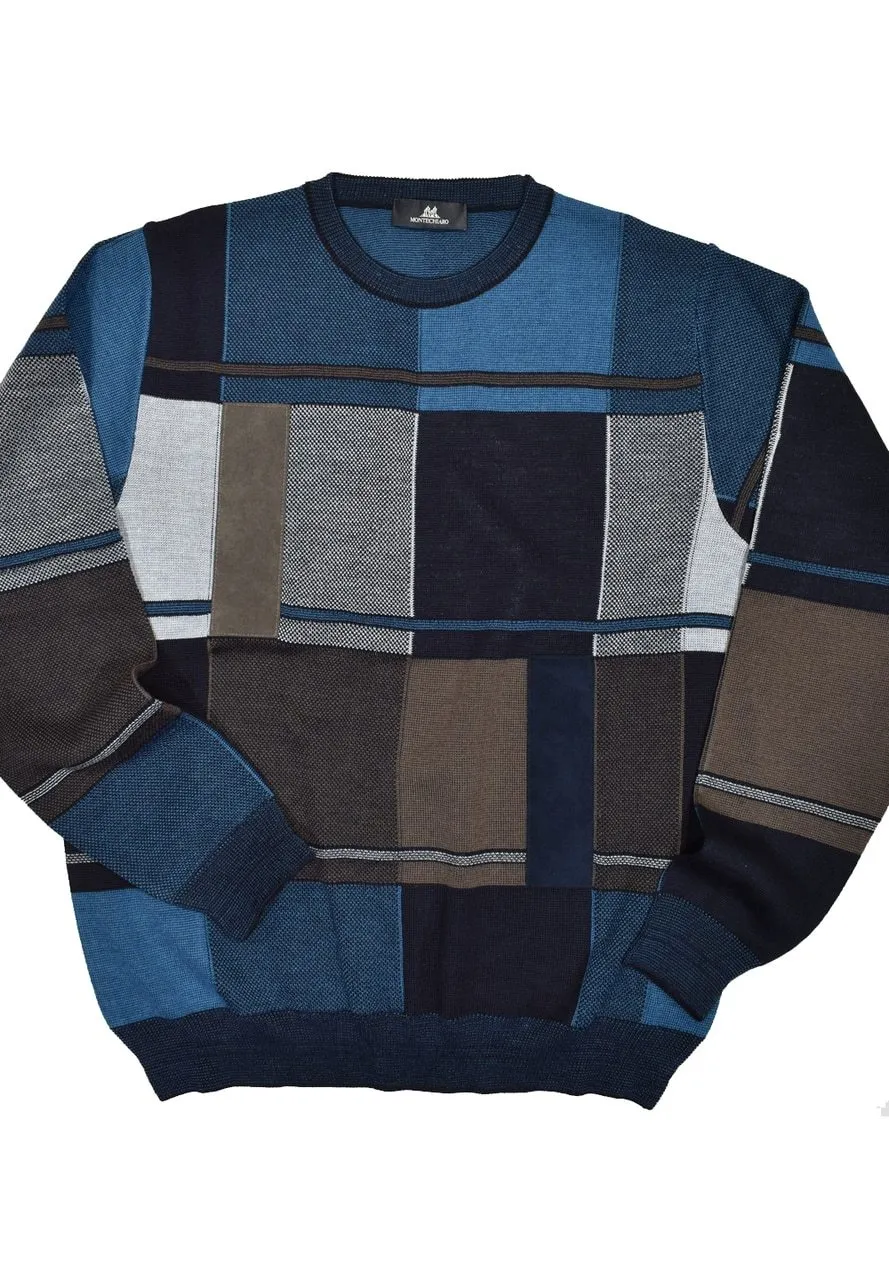 ZM6227 Italian Marine Color Block Sweater