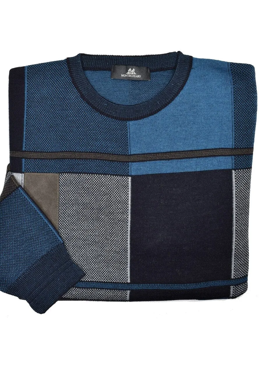 ZM6227 Italian Marine Color Block Sweater